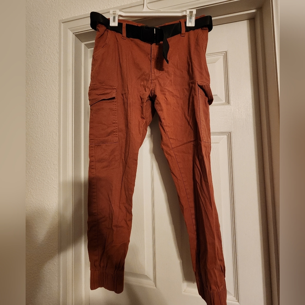 Streetwear Society Women's Burnt Orange Cargo Pants